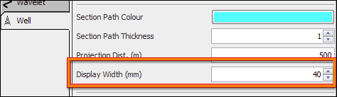 2 - The display width of the well track