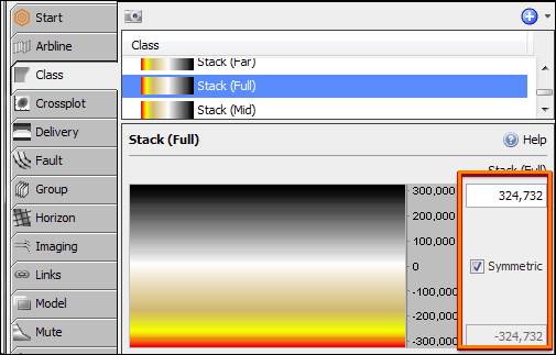1 - The min/max values of the Class colourbar