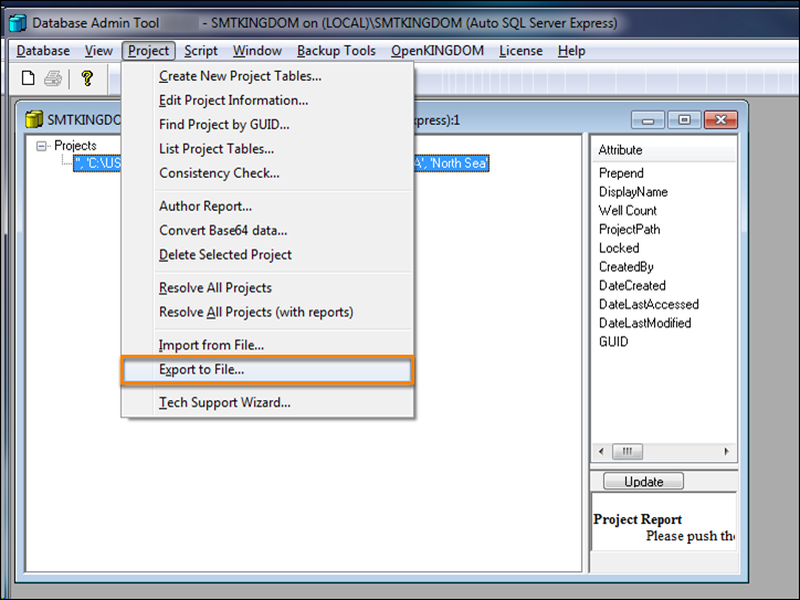 Open Kingdom's DB Admin Tool