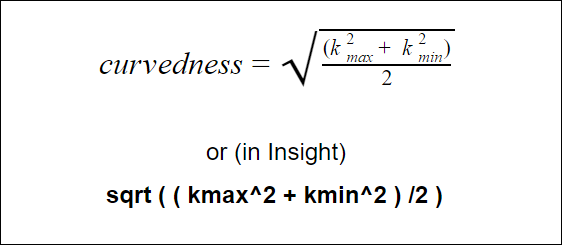 curvedness formula