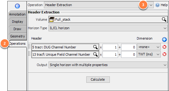 Run the extract operation
