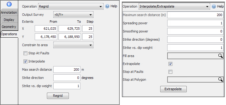 Interpolate sparse XYZ horizons
