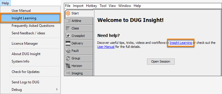 Open DUG tutorial videos website