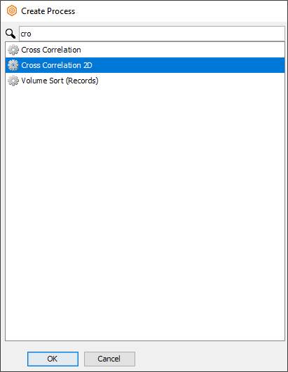 Create a cross correlation process