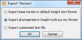Multi-survey horizon export