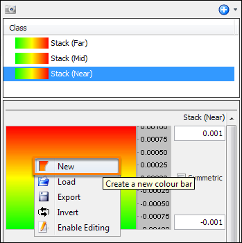 Create a new colourbar