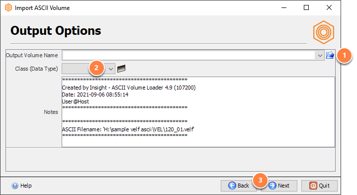 Specify an output file and writing options