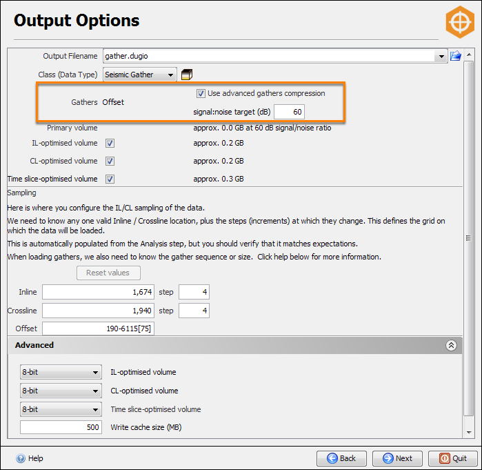 Write gather data