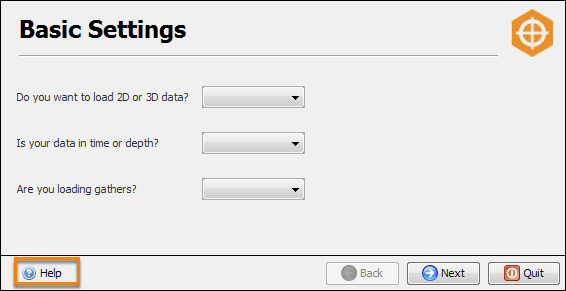 Follow steps in the SEG-Y loading wizard