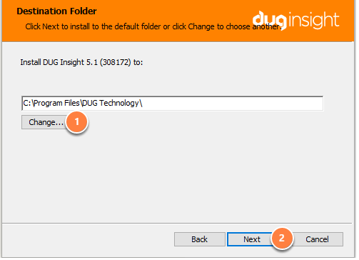 Destination folder