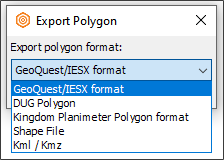 Select the export format