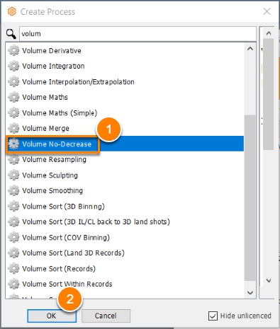 Create a velocity no-decrease process