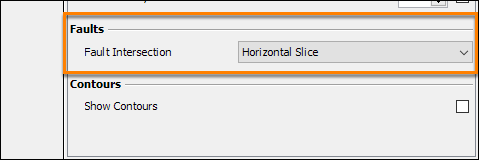 Show fault intersections and contours
