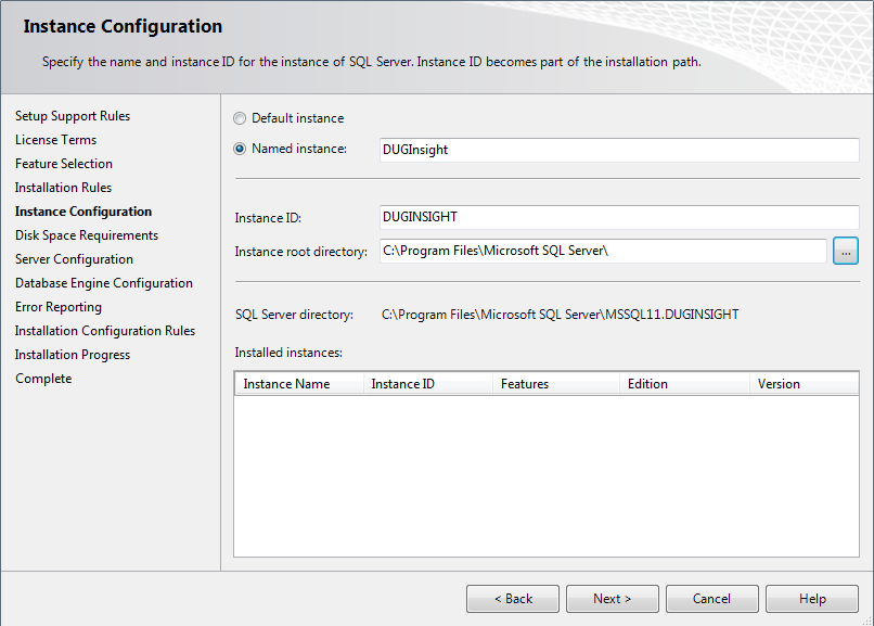 Instance Configuration