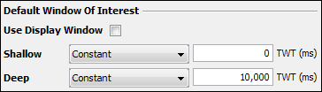 Default Window Of Interest