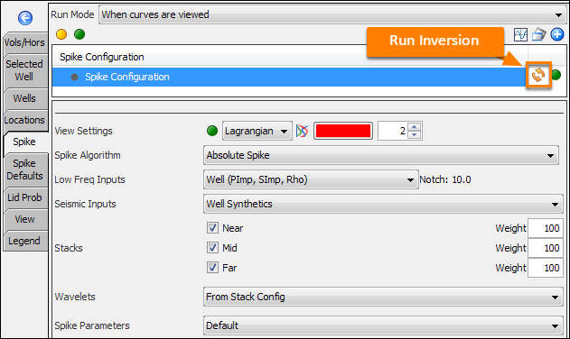 Configuring the spike
