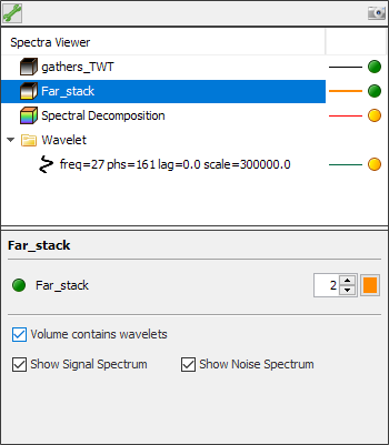 Define settings for gather volume in Spectra Analysis