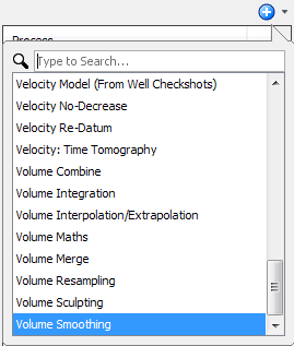Create a volume smoothing process