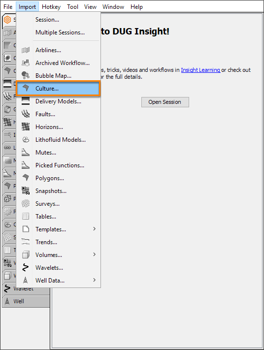 Import a culture/shape/GeoTIFF