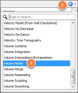Create a volume maths process
