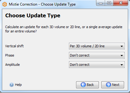 Choose the update type