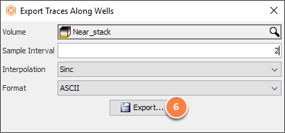 Export traces along a well path