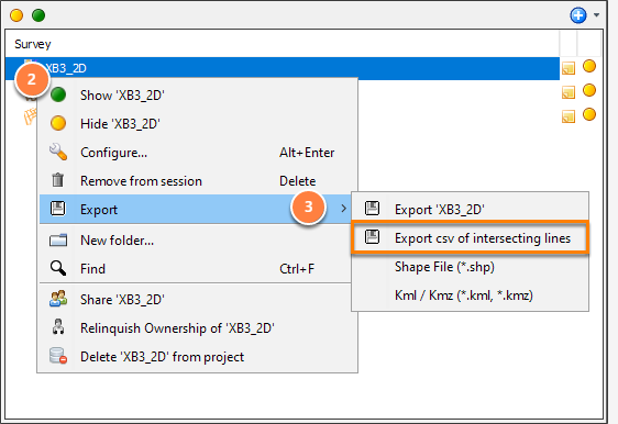Export 2D line intersections