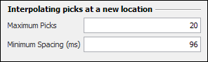 Interpolating picks at a new location
