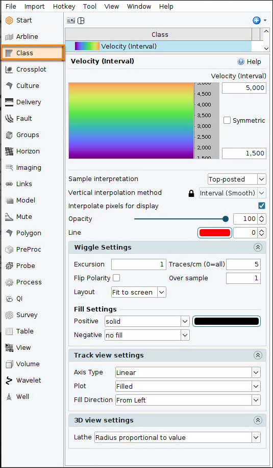 Editing classes from Class tab