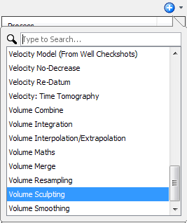 Create a volume sculpting process