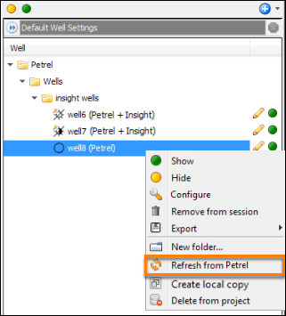 Refresh a remote item