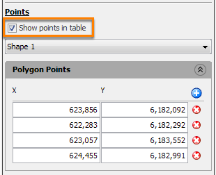 Edit polygon points