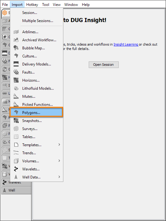 Import a polygon