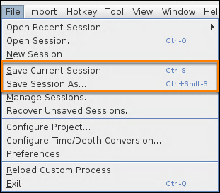 Save a session