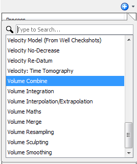 Create a volume combine process