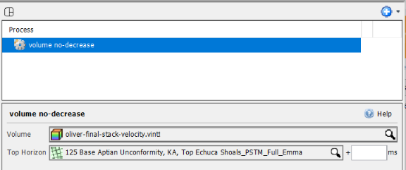 Define the velocity no-decrease settings