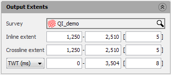 Define output extents