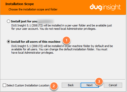 Installation scope