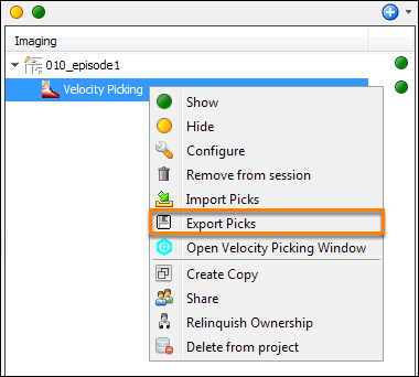 Export picks