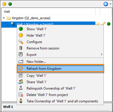 Refresh from Kingdom database