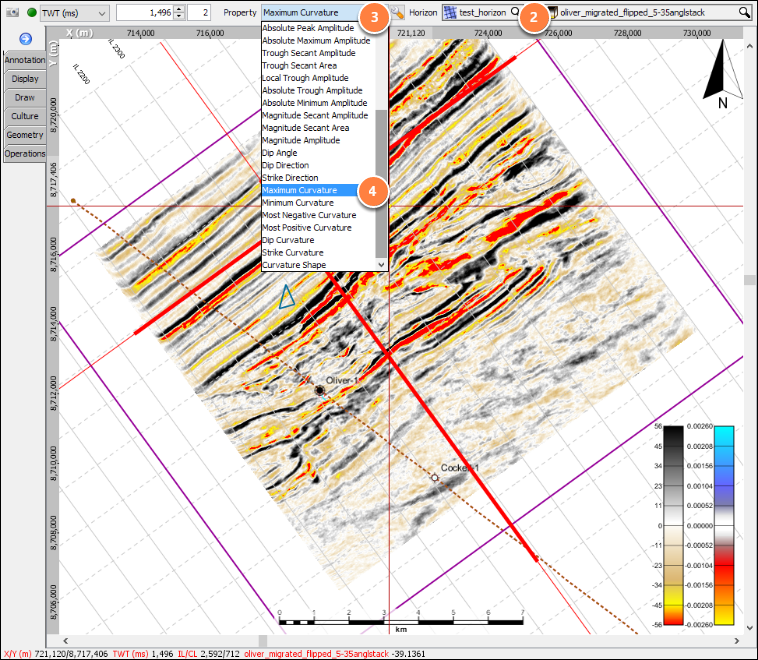 Curvature on map view