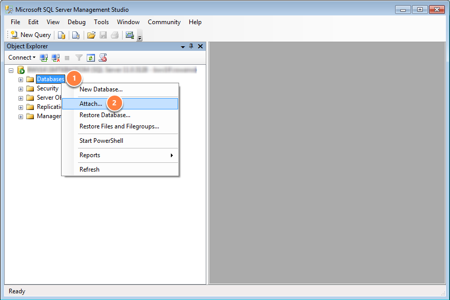 Attach databases