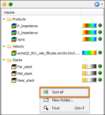 Sort all items and folders