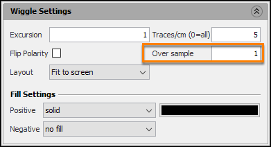 Set the over sample value