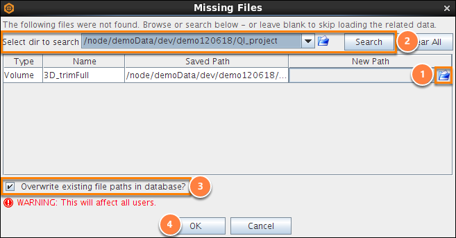 How to specify a new path