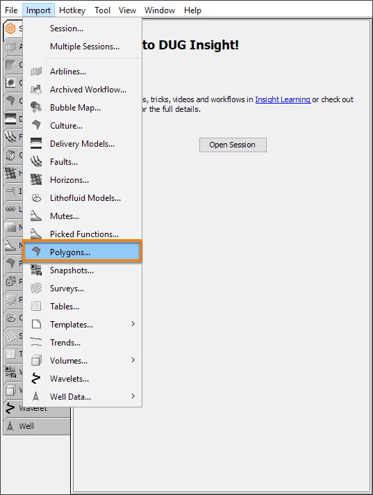 Import a map polygon