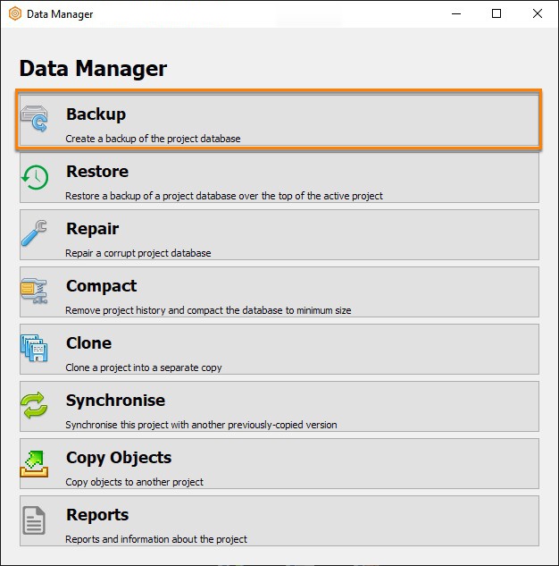 Create a backup