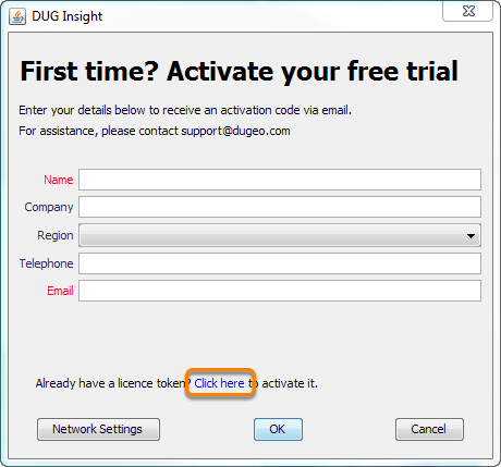 First time activation