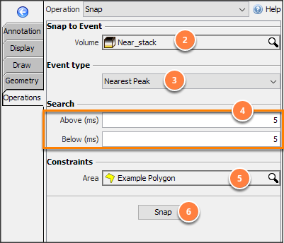 Snap horizon to a trace event
