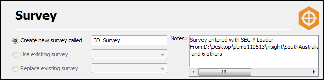 Define a survey file